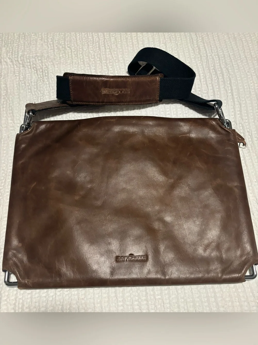 Concrete brown leather